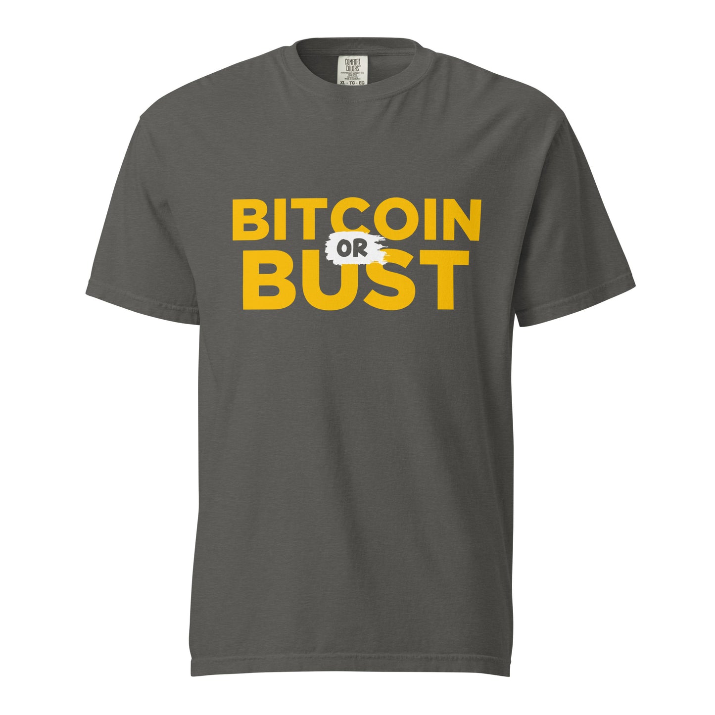 Bitcoin or Bust heavyweight t-shirt