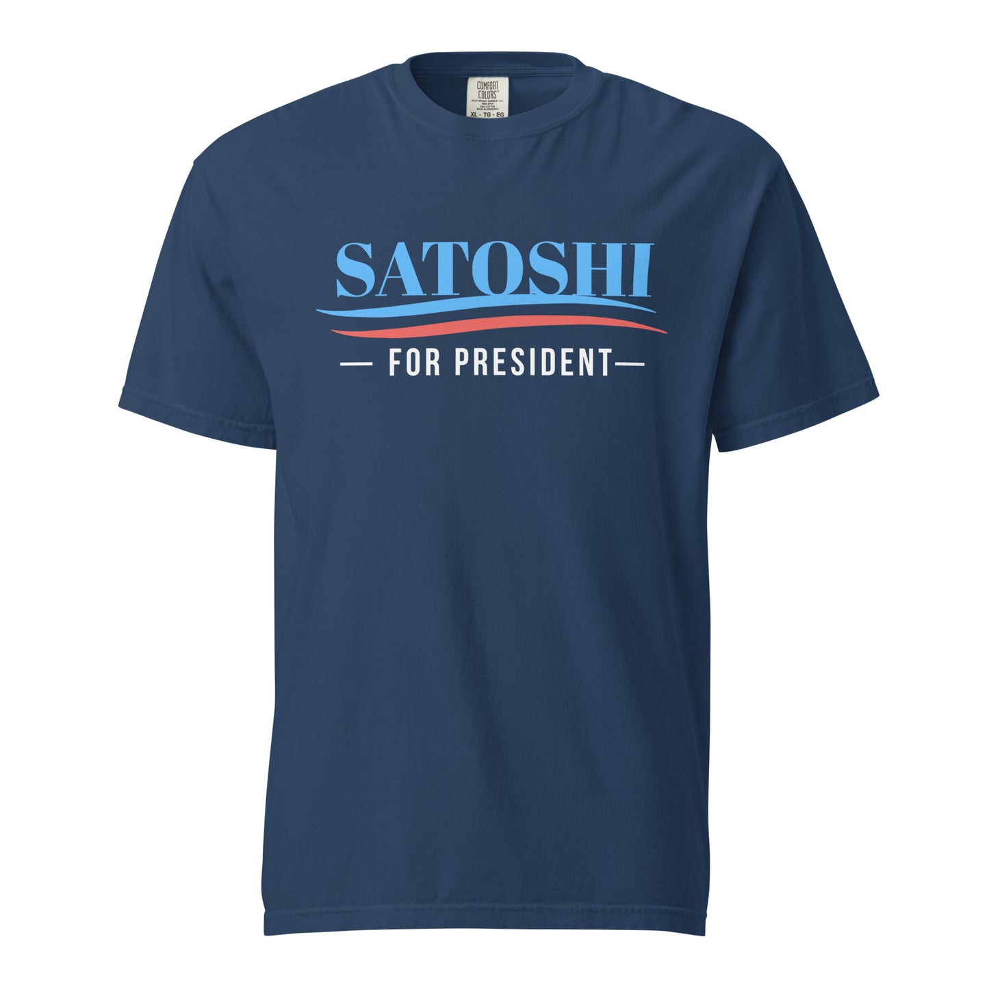 Satoshi for president heavyweight t-shirt